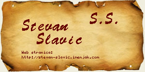 Stevan Slavić vizit kartica